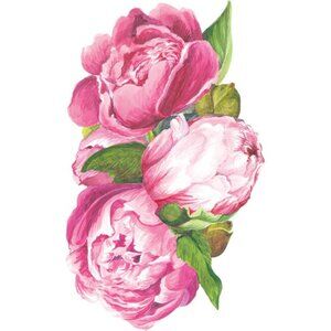 12 Pink Peony Floral Table Accents / Place Cards Hester & Cook 1 pkgs of 12